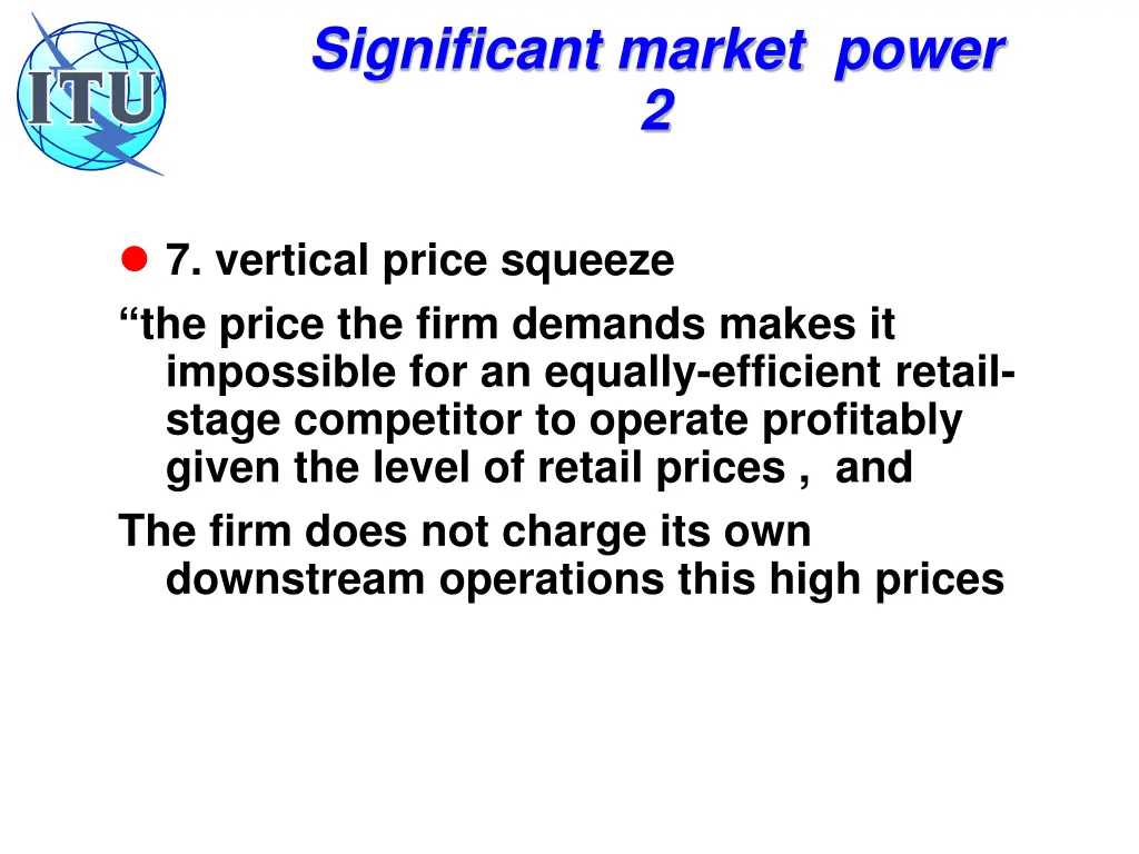 significant market power 2
