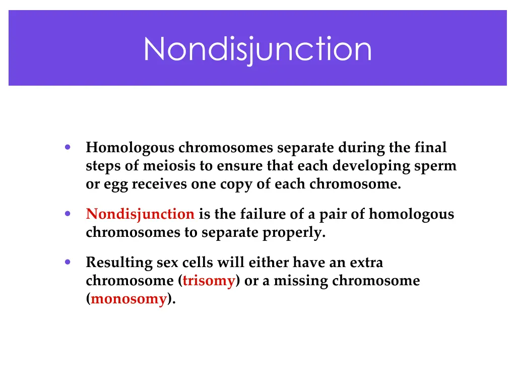 nondisjunction