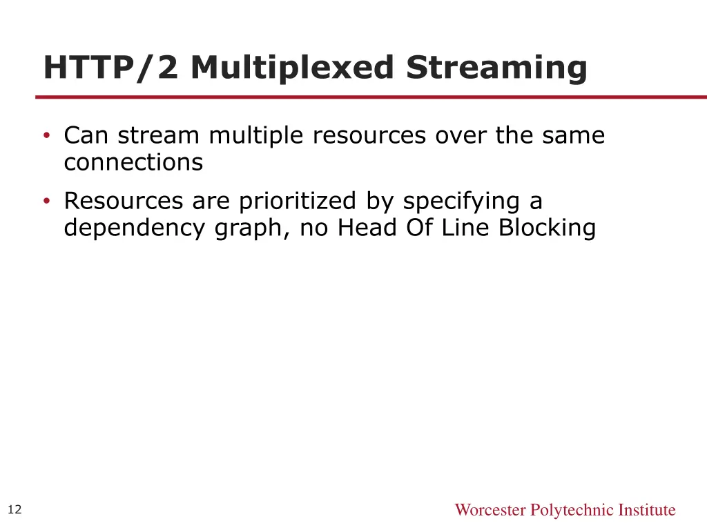 http 2 multiplexed streaming