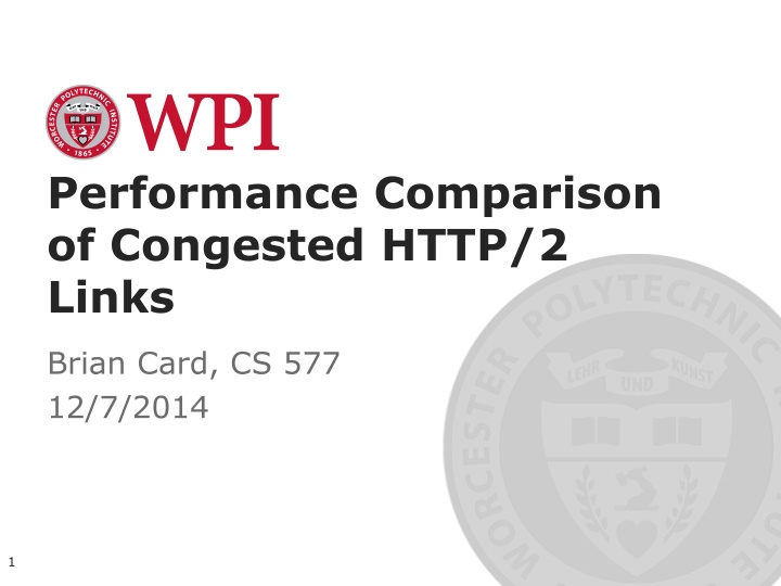 performance comparison of congested http 2 links