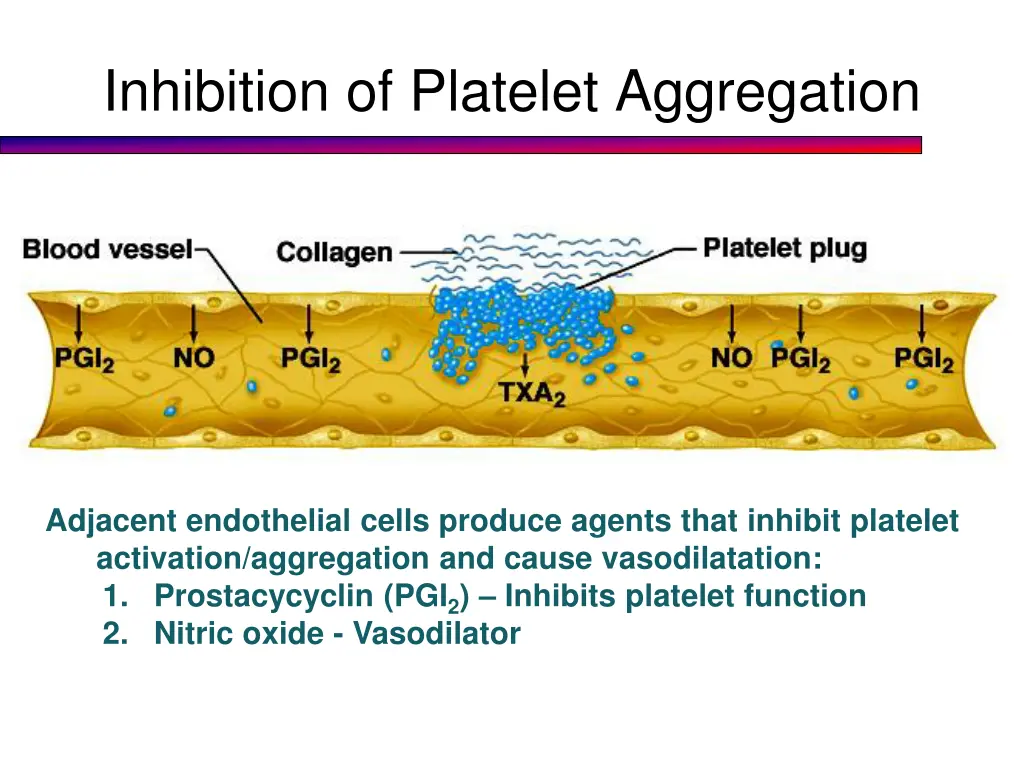 inhibition of platelet aggregation