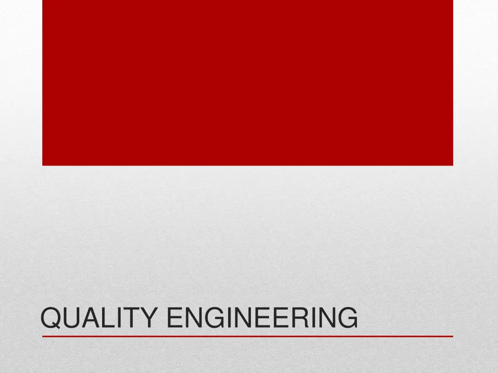 quality engineering