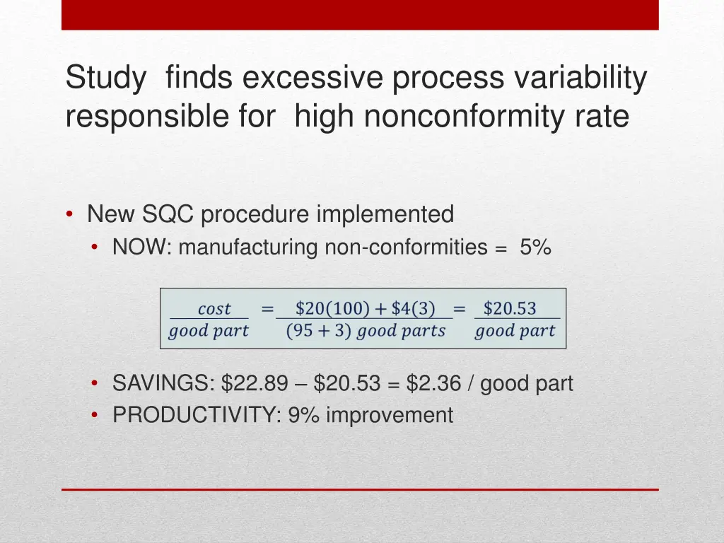 study finds excessive process variability