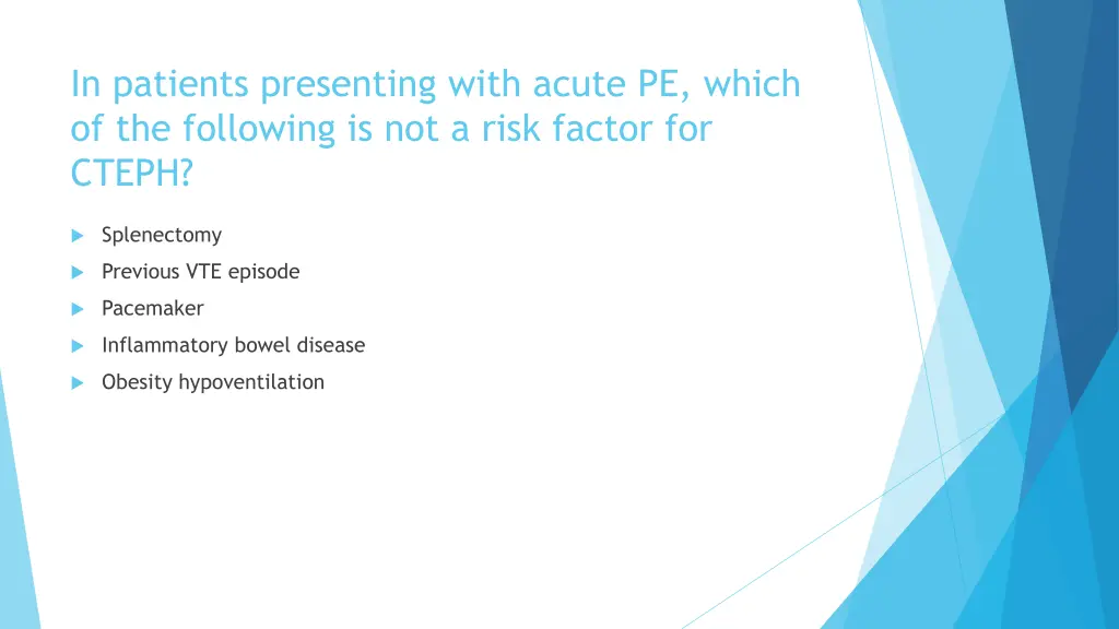 in patients presenting with acute pe which