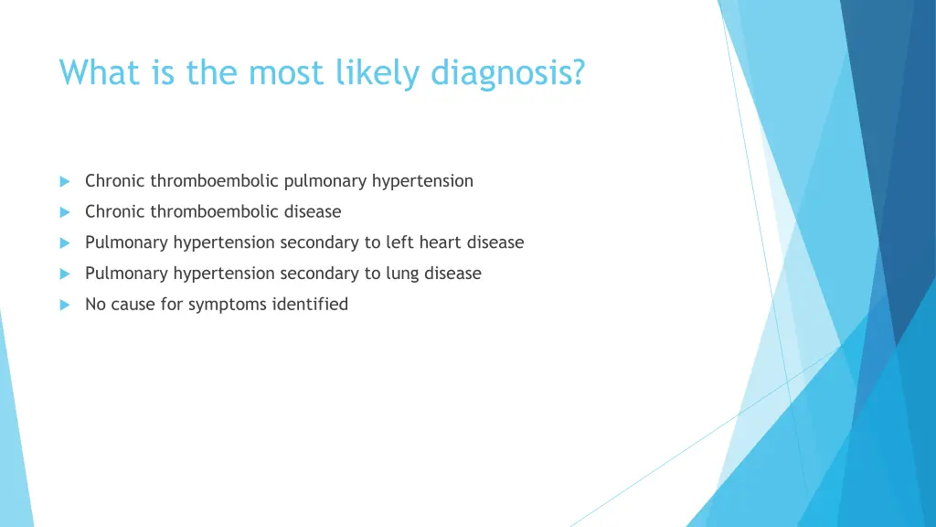 what is the most likely diagnosis