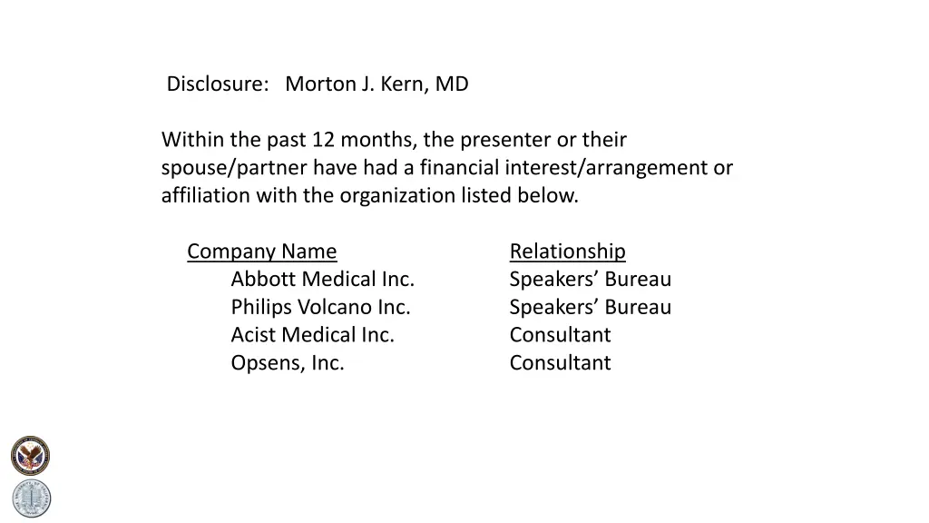 disclosure morton j kern md