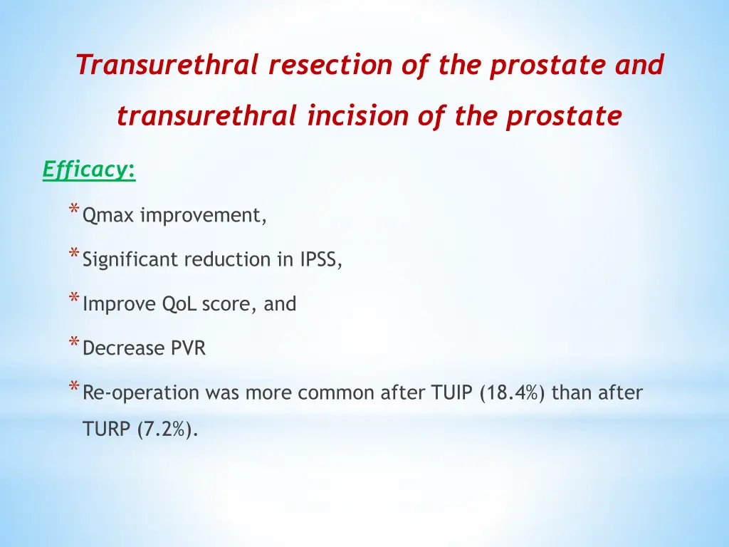 transurethral resection of the prostate and