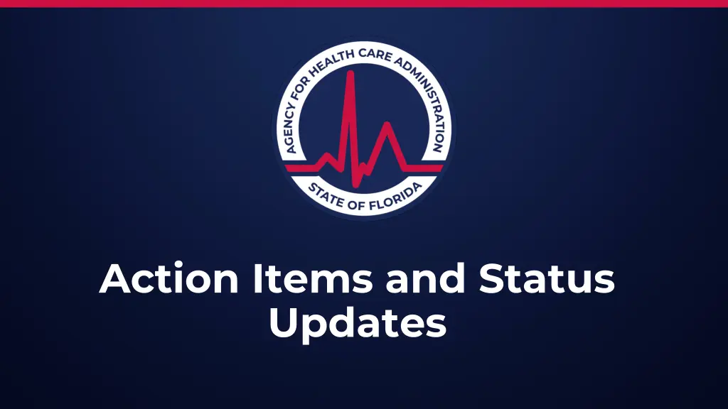 action items and status updates