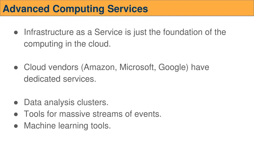 advanced computing services