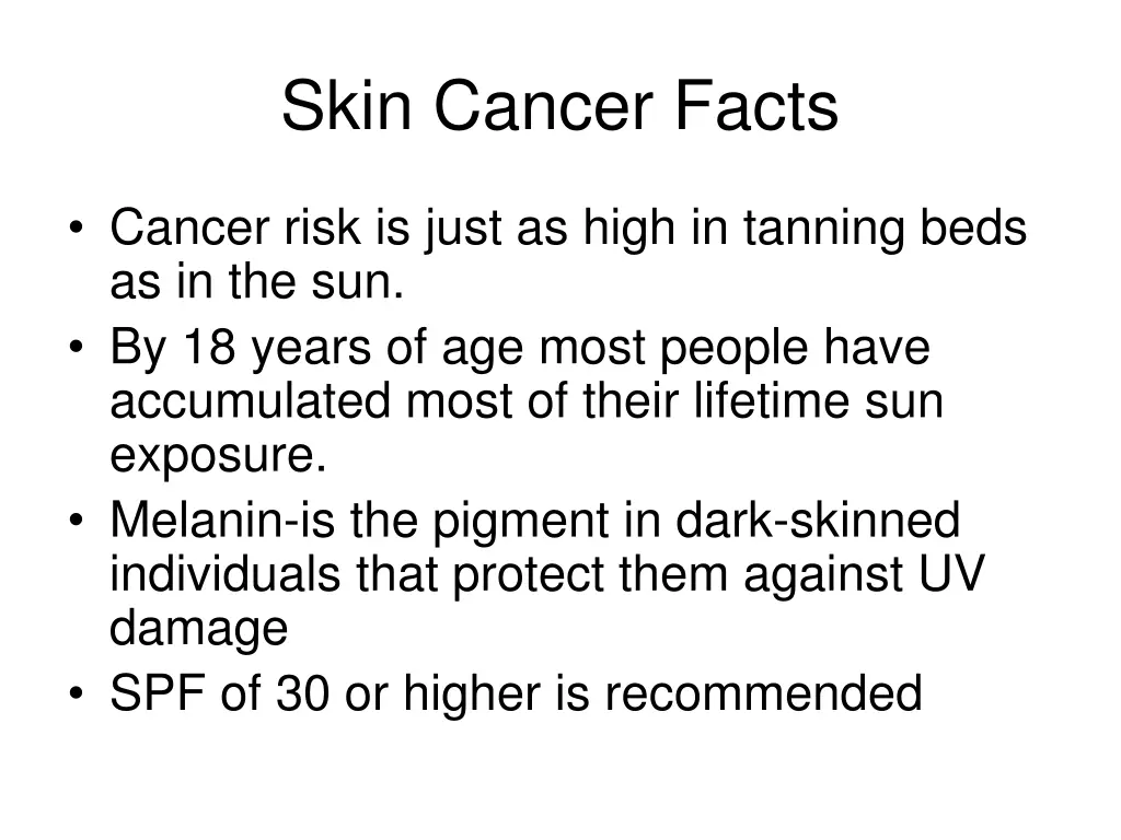 skin cancer facts