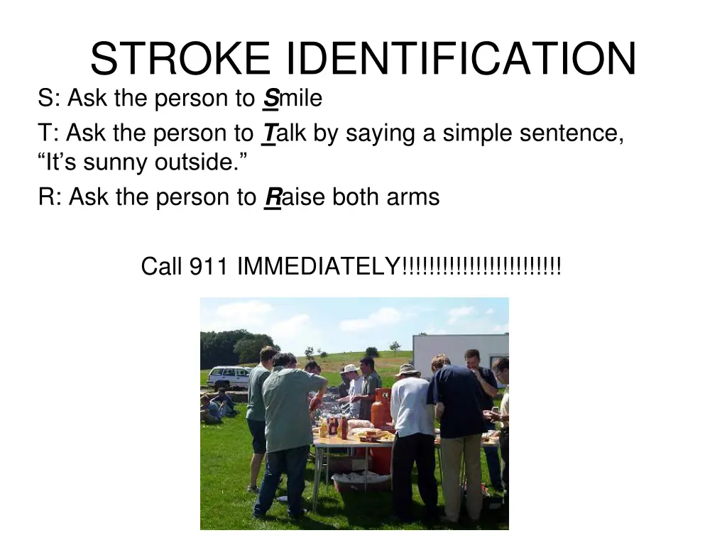 stroke identification s ask the person to s mile