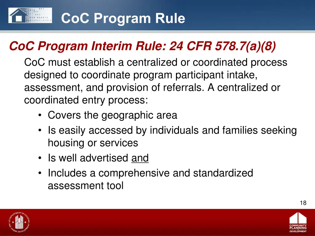 coc program rule