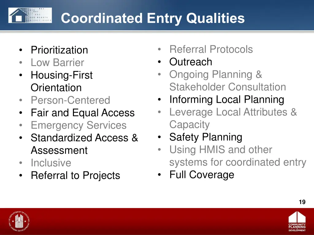 coordinated entry qualities