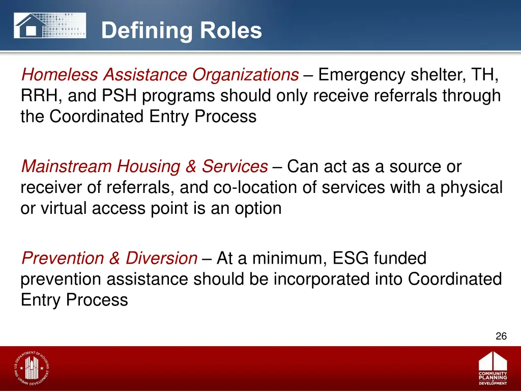 defining roles