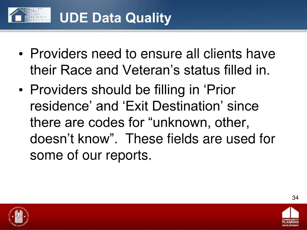 ude data quality