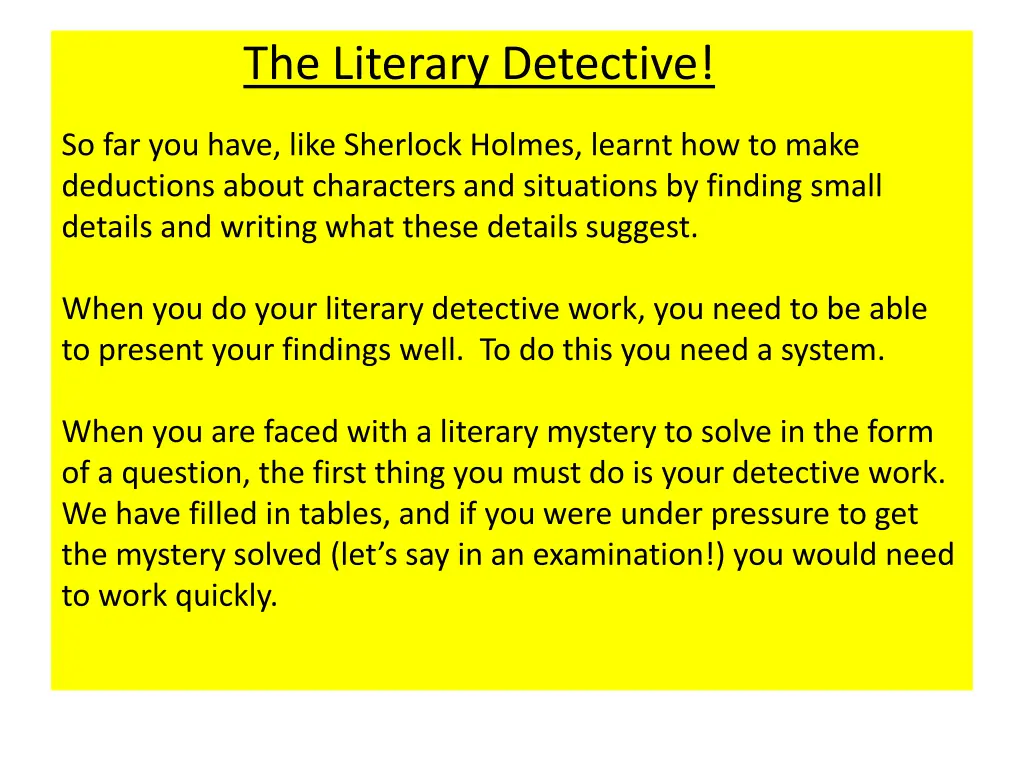 the literary detective