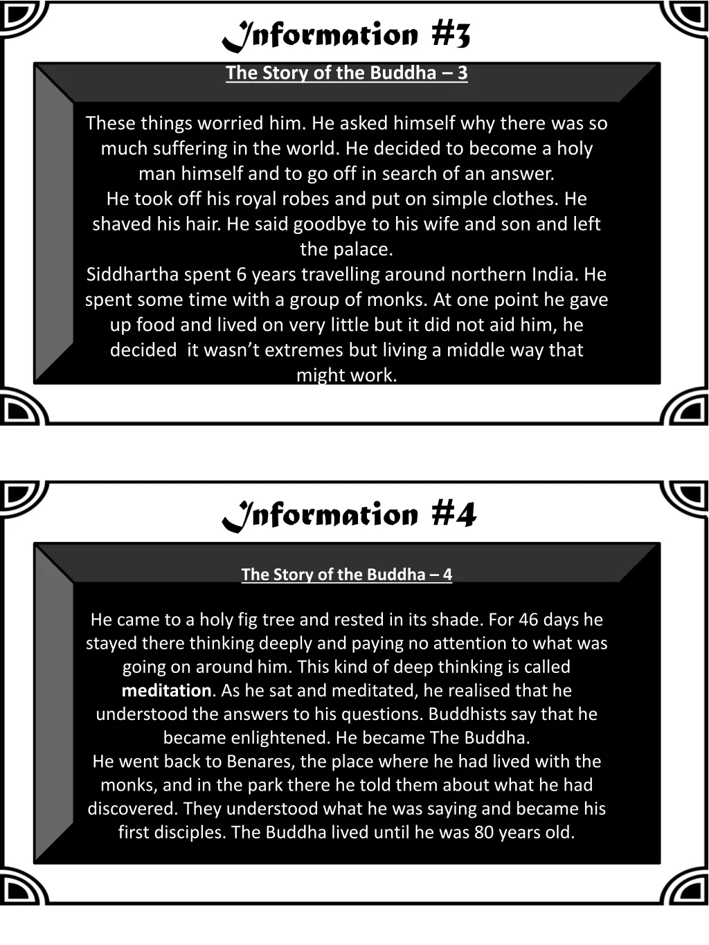 information 3 the story of the buddha 3
