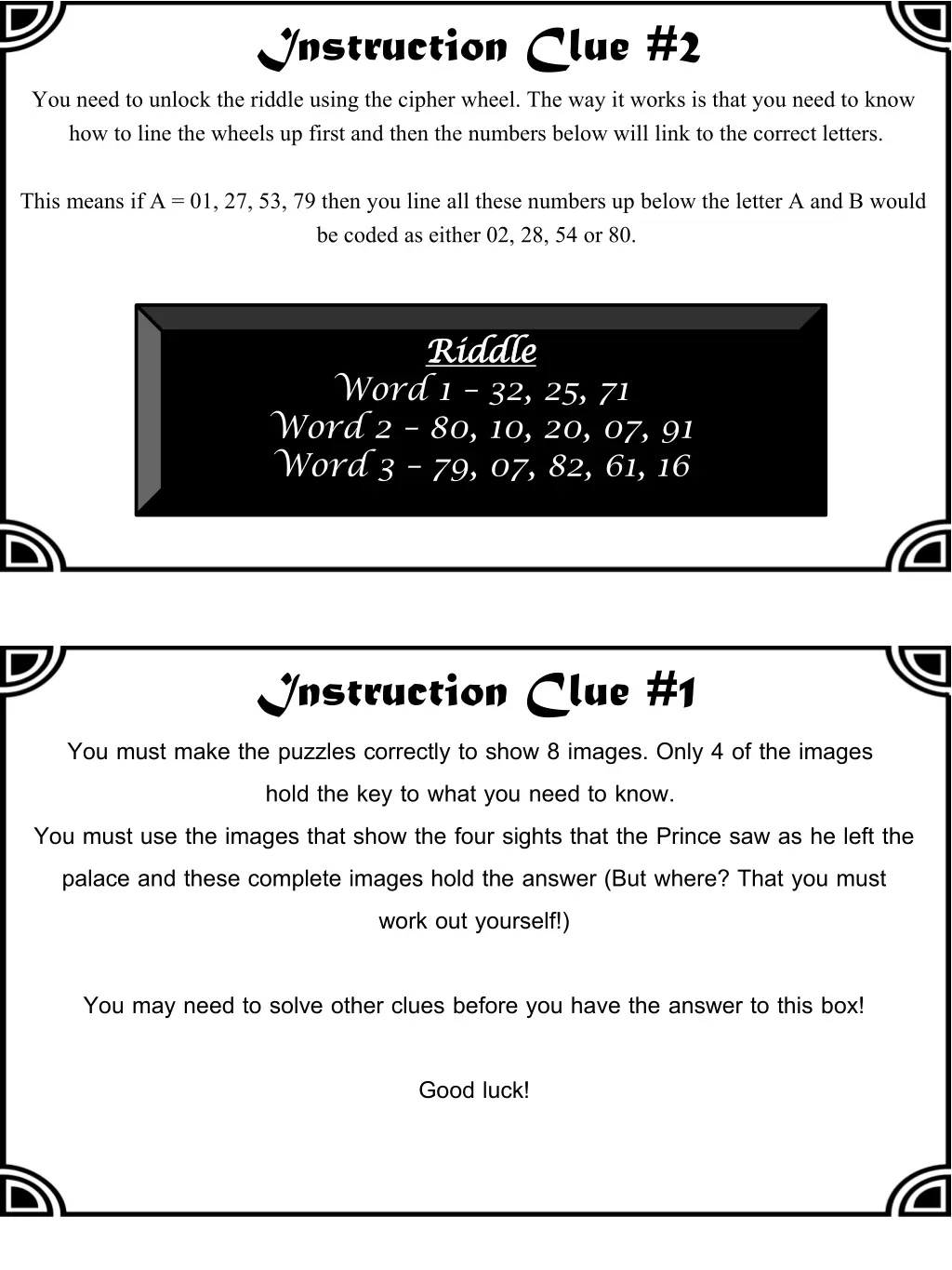 instruction clue 2