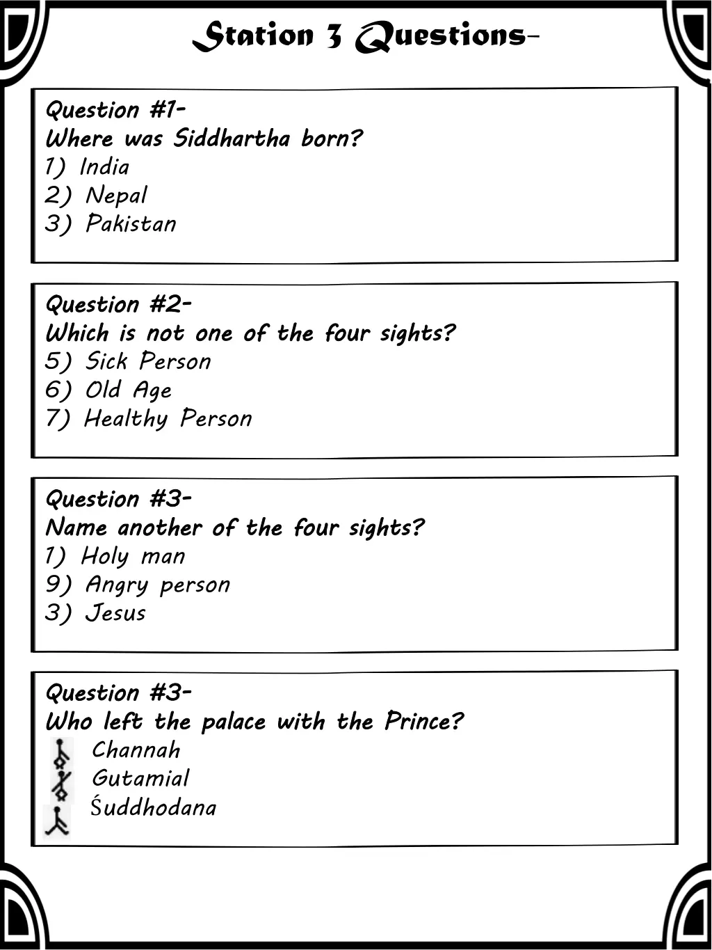 station 3 questions