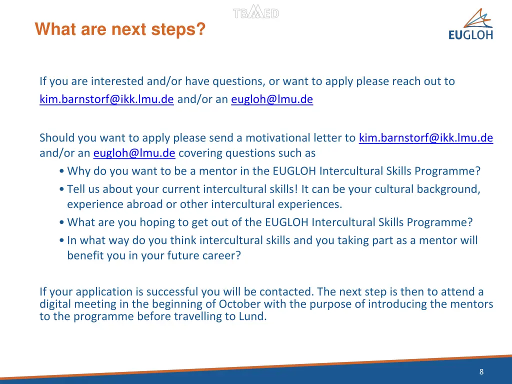 what are next steps