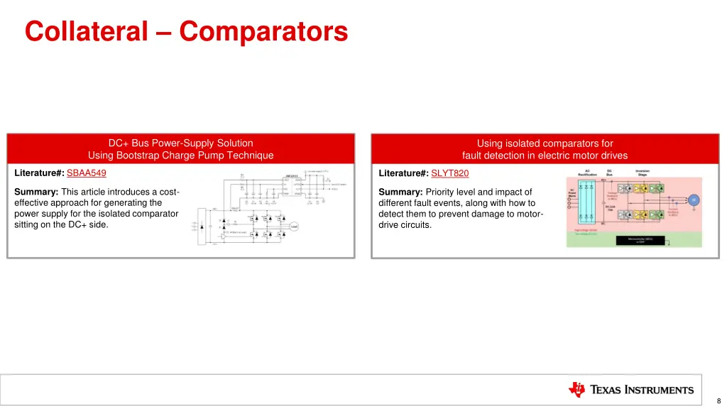 collateral comparators