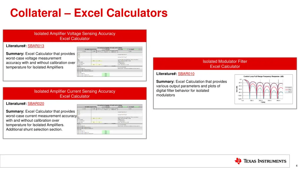 collateral excel calculators