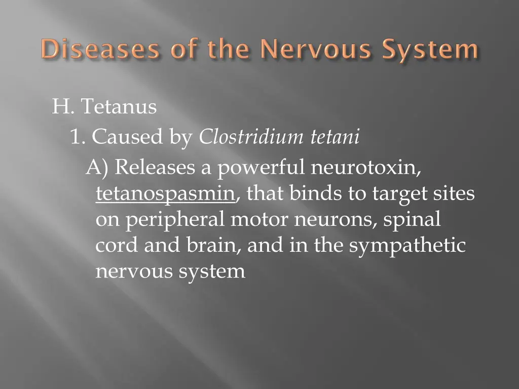 h tetanus 1 caused by clostridium tetani