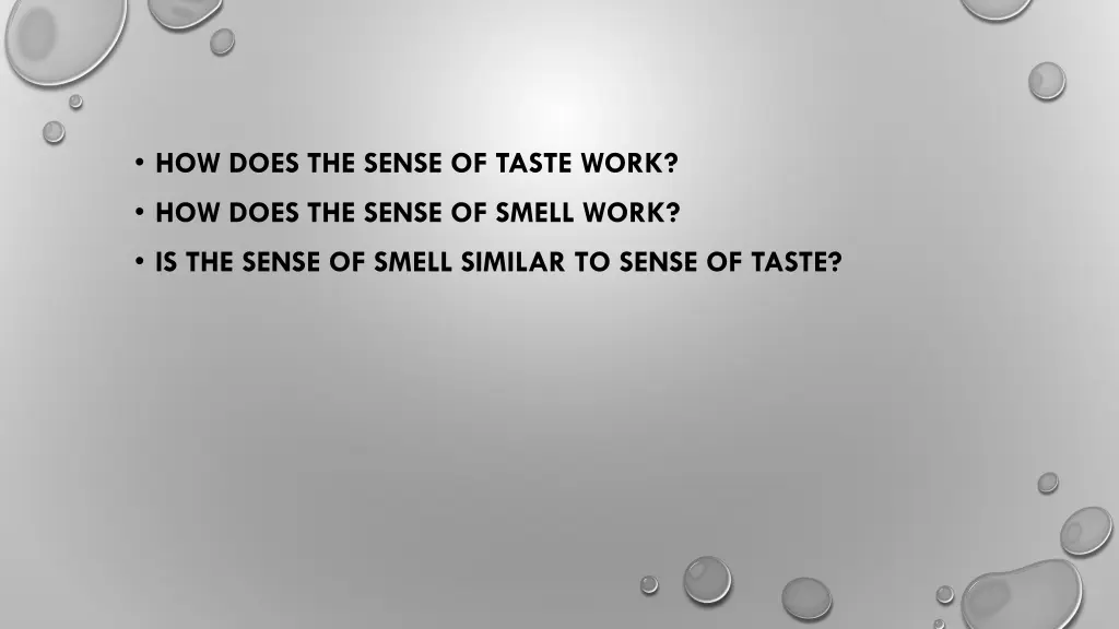 how does the sense of taste work how does