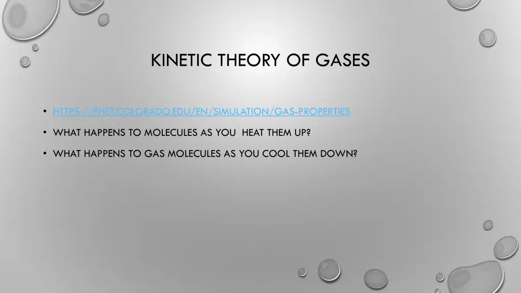 kinetic theory of gases