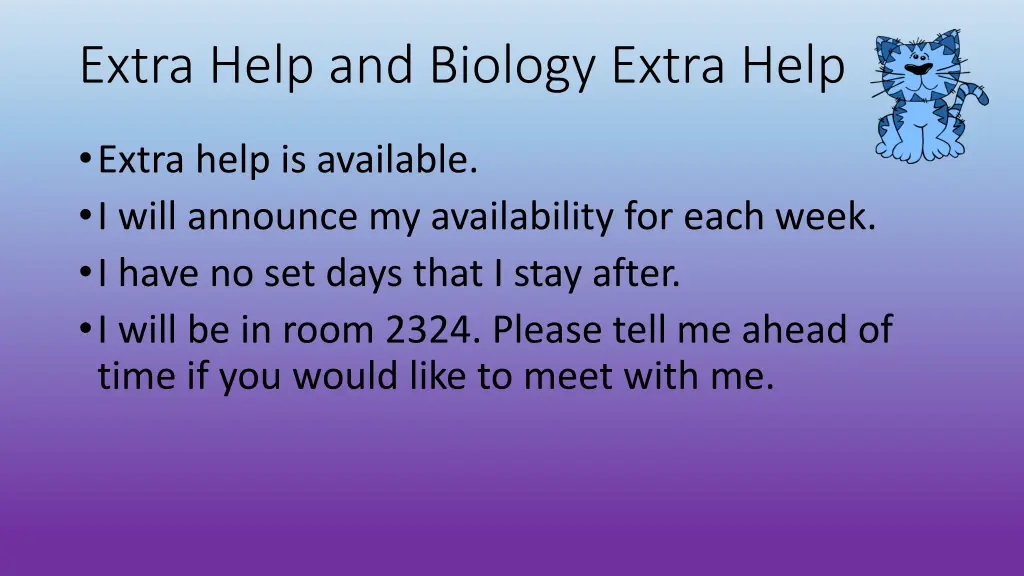 extra help and biology extra help
