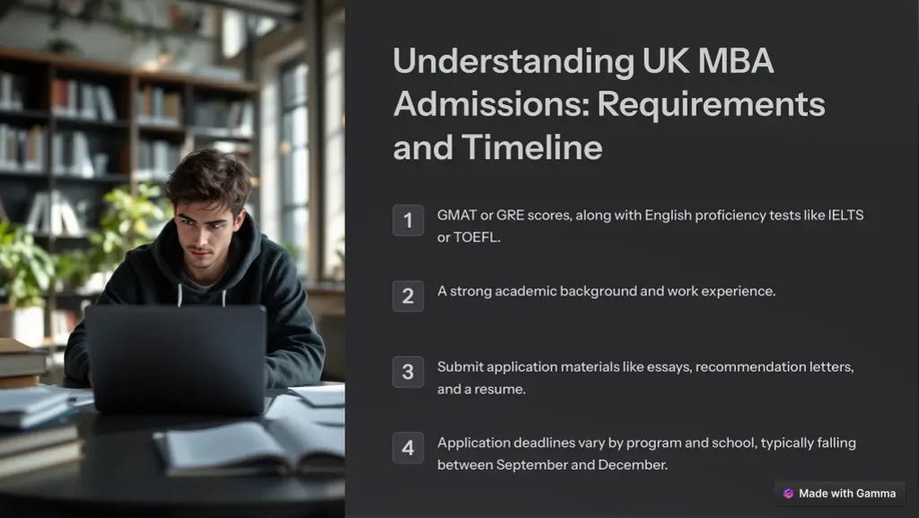 understanding uk mba admissions requirements