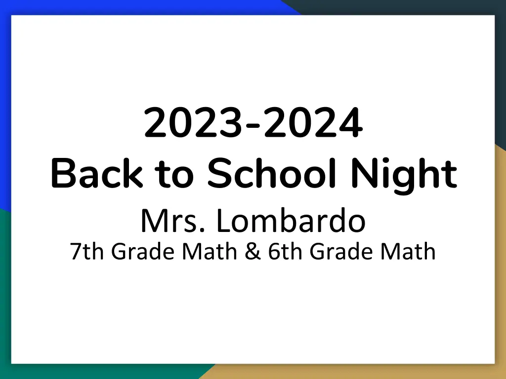 2023 2024 back to school night mrs lombardo