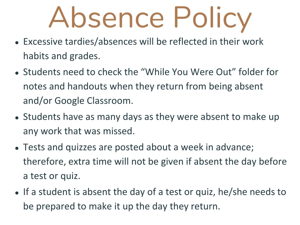 absence policy