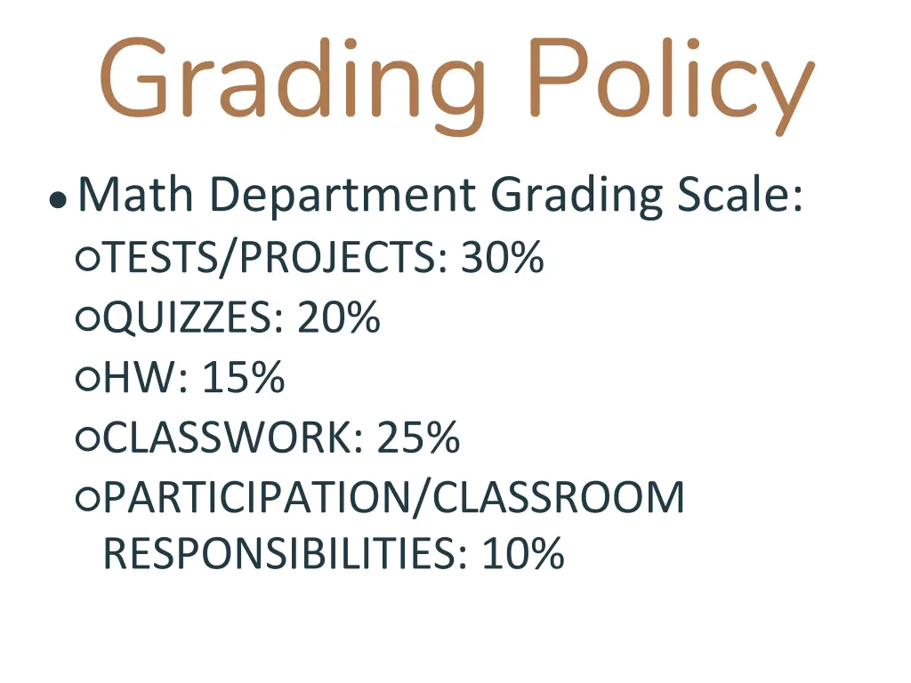 grading policy
