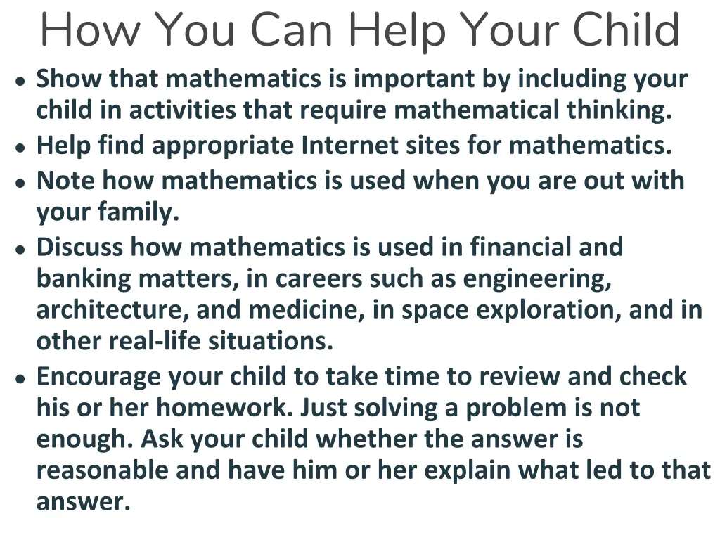 how you can help your child