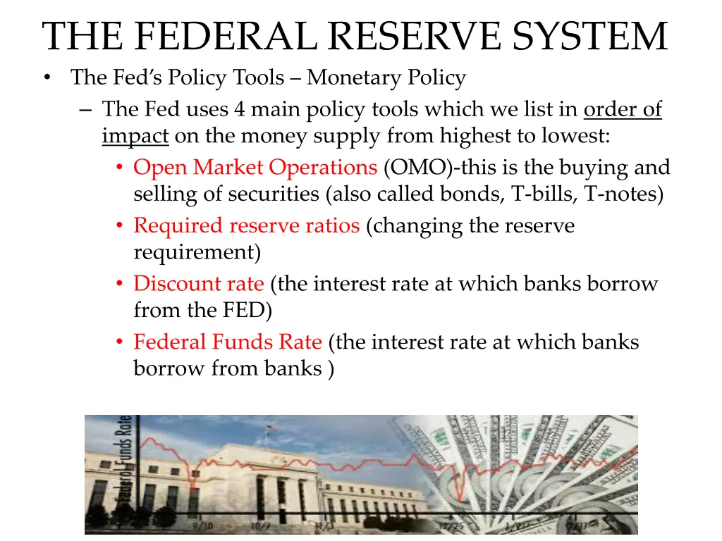 the federal reserve system the fed s policy tools