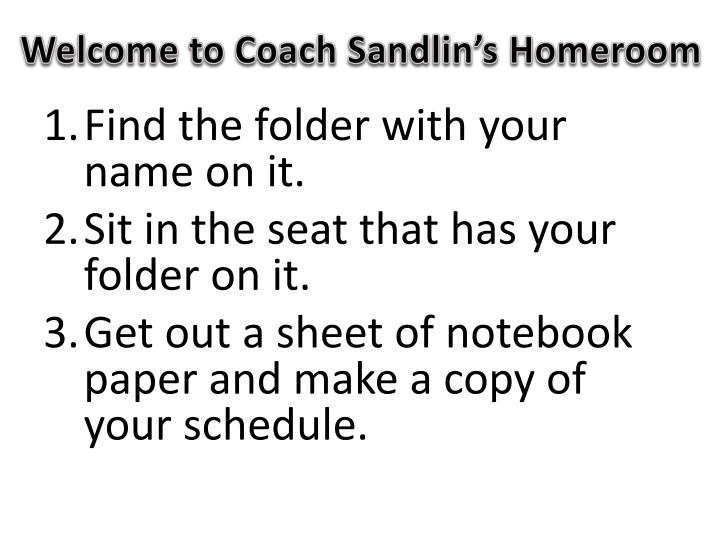 1 find the folder with your name