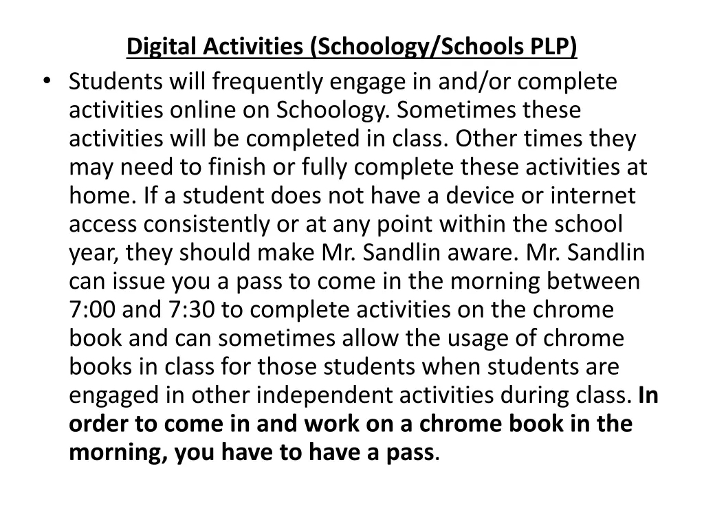 digital activities schoology schools plp students