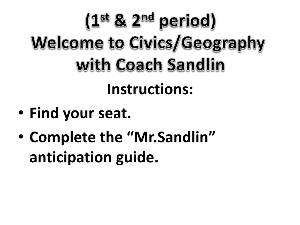 instructions