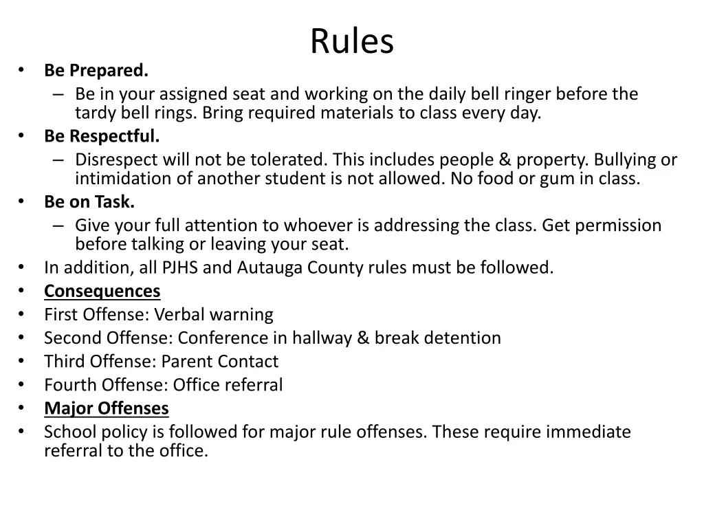 rules