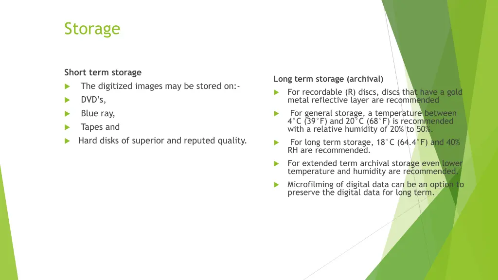 storage