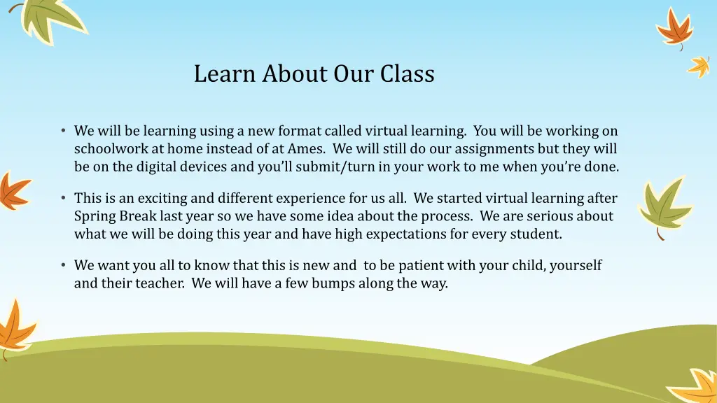 learn about our class
