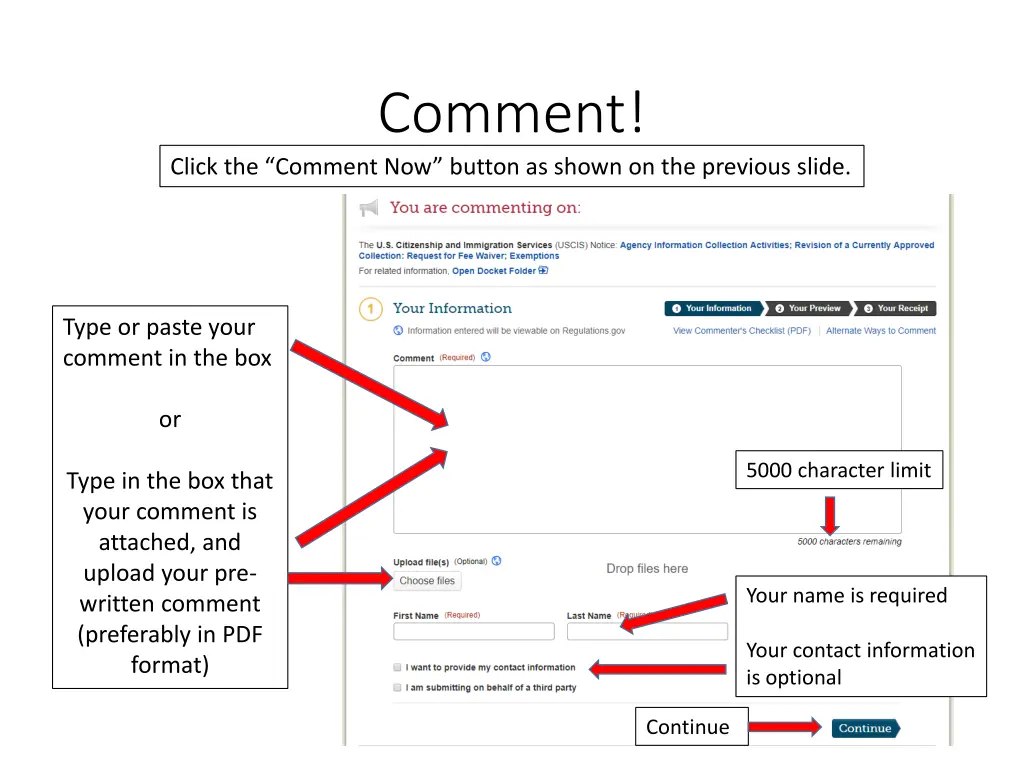 comment