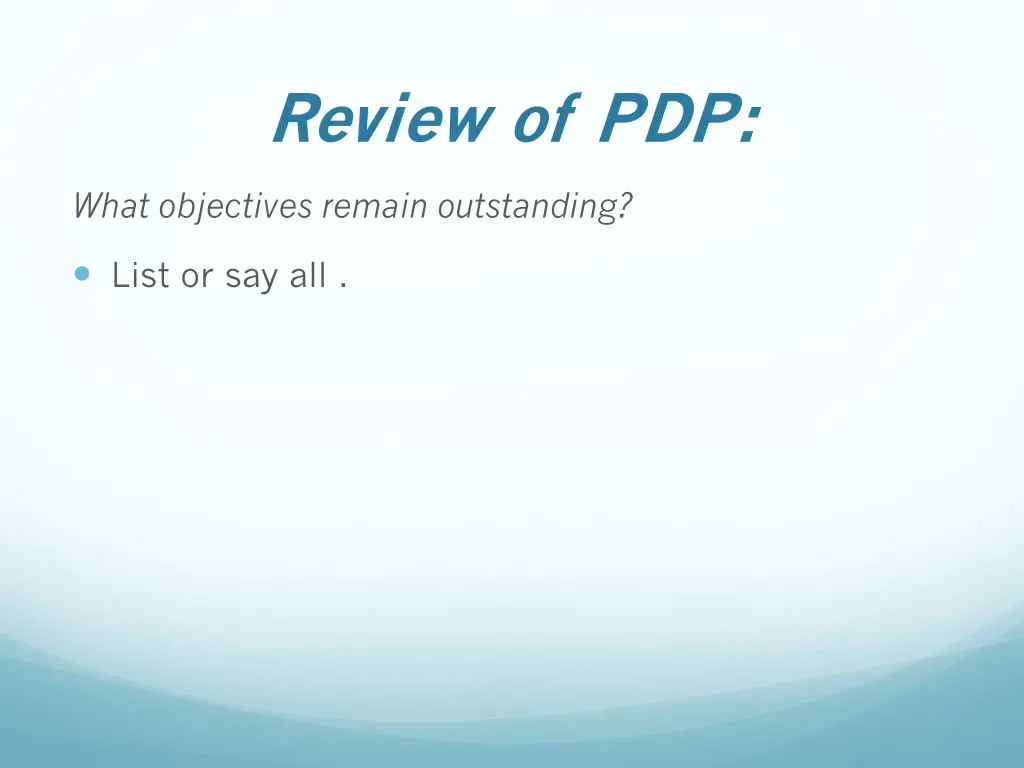 review of pdp 2