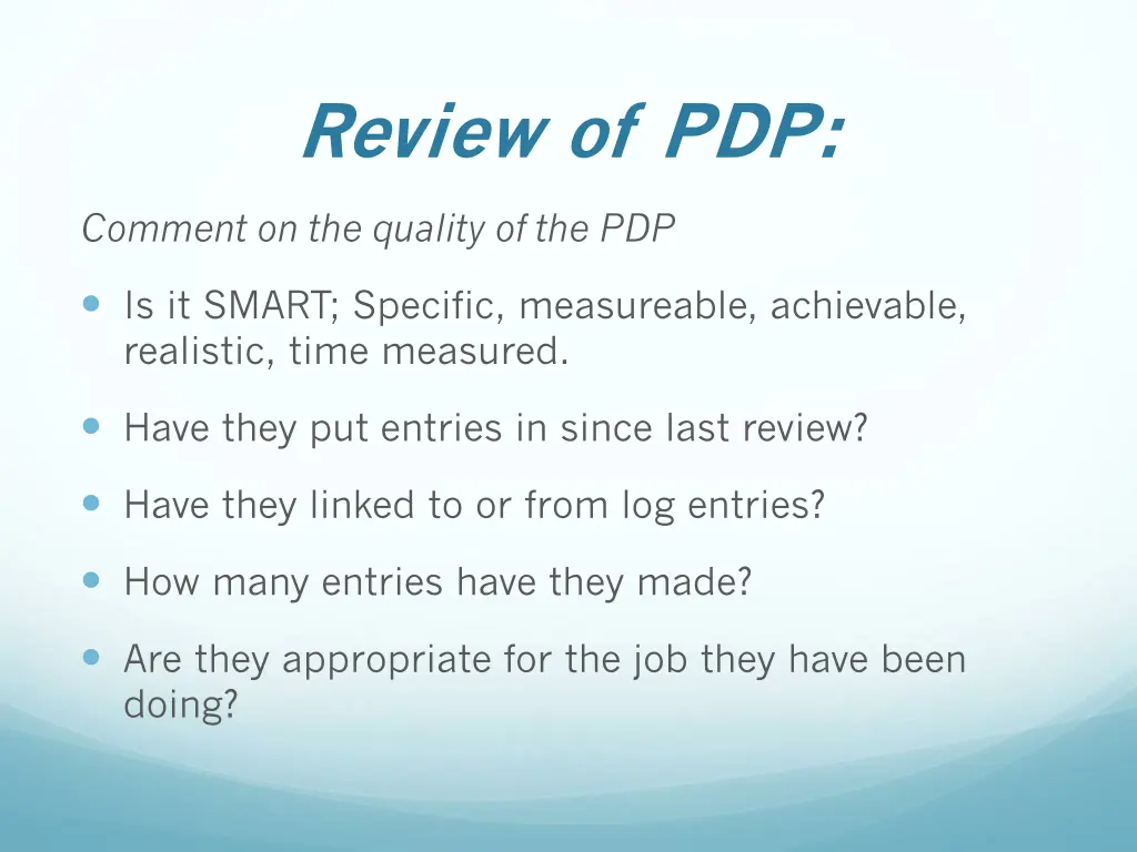 review of pdp