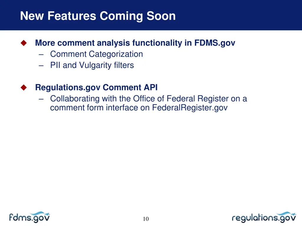 new features coming soon