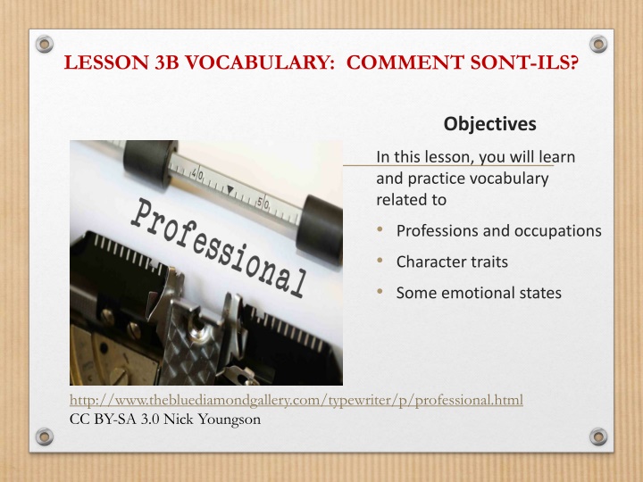 lesson 3b vocabulary comment sont ils