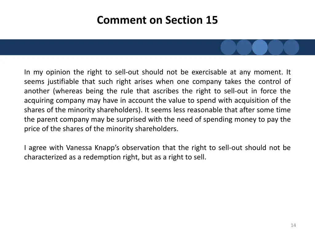 comment on section 15