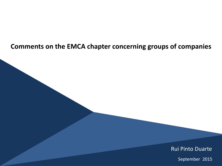 comments on the emca chapter concerning groups