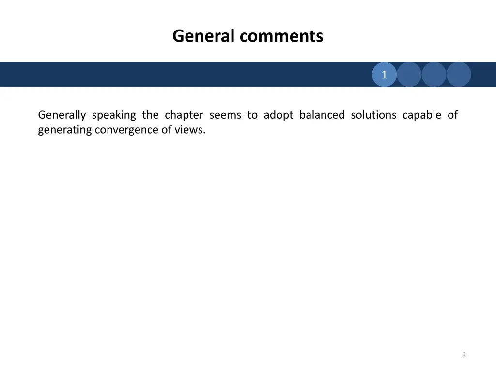 general comments
